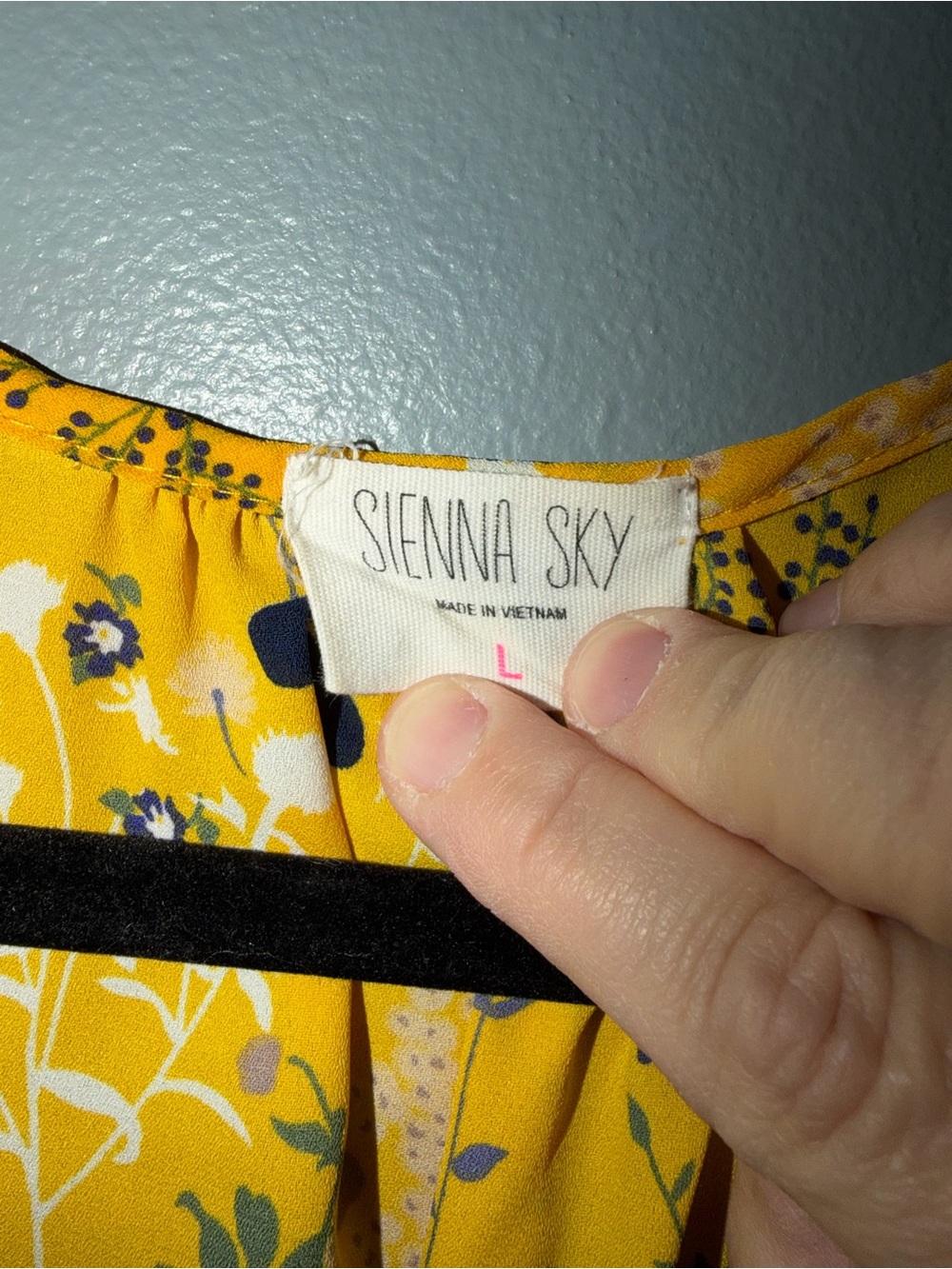 Sienna Sky Yellow Floral Wrap Peplum Top - Picture 2 of 6